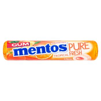 Guma de mestecat Mentos Roll Tropical Mix 15.5g - cumpărați, prețuri pentru BONUS - foto 1