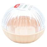 Container p/u pastrare ceapa Phibo D10cm rosu/bej