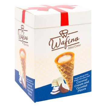 Рожок Wafino с белым шоколадом и кокосовым кремом 180г - купить, цены на BONUS - фото 4