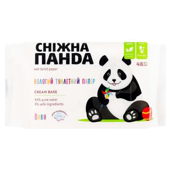 Hartie igienica umeda Panda Baby Cream 48buc - cumpărați, prețuri pentru BONUS - foto 1