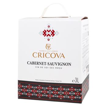 Вино Cricova National Каберне Cовиньон красное сухое 3л - купить, цены на BONUS - фото 1
