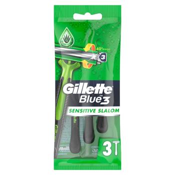 Aparat de ras Gillette Blue III Slalom Sens. 3 Dis 3 - cumpărați, prețuri pentru BONUS - foto 1