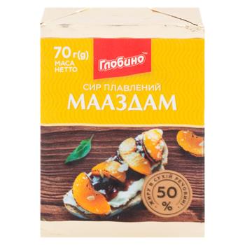 Сыр плавленый Глобино Маасдам 50% 70г - купить, цены на BONUS - фото 1