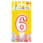 Luminare torta cifra 6