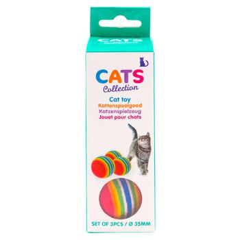 Set jucarii mingi p-ru pisici Cats 3buc D3.5?m - cumpărați, prețuri pentru BONUS - foto 1