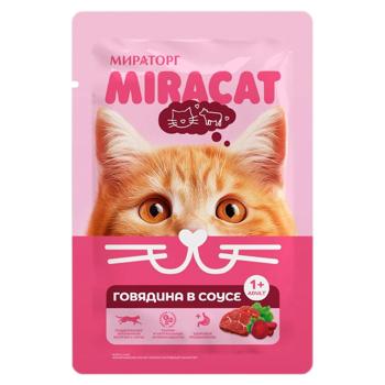 Hrană umedă Miratorg cu vita in sos pentru pisici 75g - cumpărați, prețuri pentru BONUS - foto 1