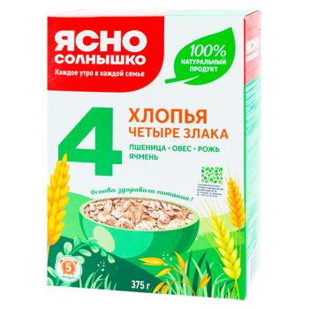 Fulgi 4 cereale Iasno Solnisco 375g - cumpărați, prețuri pentru BONUS - foto 1