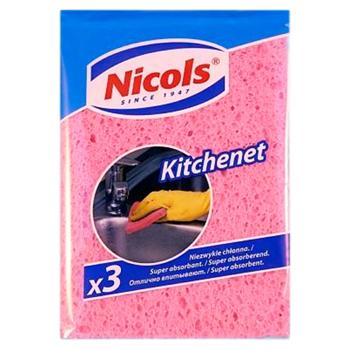 Губки Nicols Kitchenet универсальные 3шт - купить, цены на BONUS - фото 1