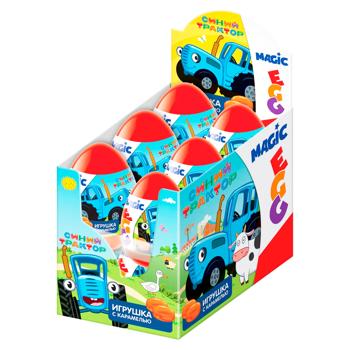 Ou cu cadou Confitrade Tractor albastru Magic Egg 10g - купить, цены на BONUS - фото 1