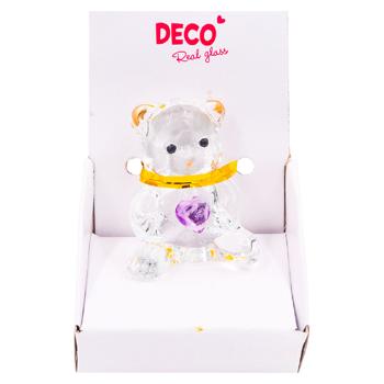 Suvenir Ursulet Valentine cu inima din sticla 4.4cm - cumpărați, prețuri pentru BONUS - foto 1