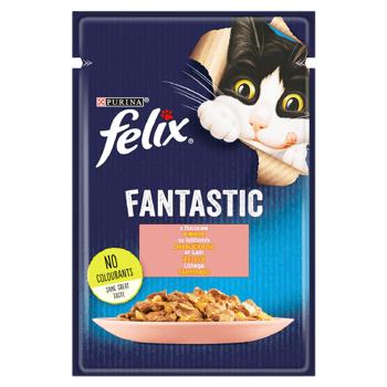 Hrană umedă Felix Fantastic cu somon pentru pisici 85g - cumpărați, prețuri pentru BONUS - foto 1