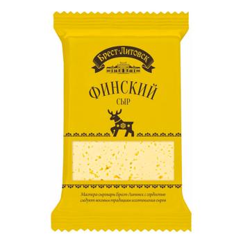 Сыр полутвердый Брест-Литовск Финский 45% нарезка 130г - купить, цены на BONUS - фото 1