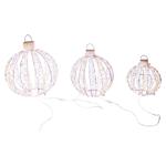 Globuri pentru brad Tarrington House sticla 38/41/61cm 360LED 3buc