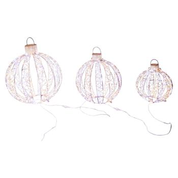 Globuri pentru brad Tarrington House sticla 38/41/61cm 360LED 3buc - cumpărați, prețuri pentru METRO - foto 1
