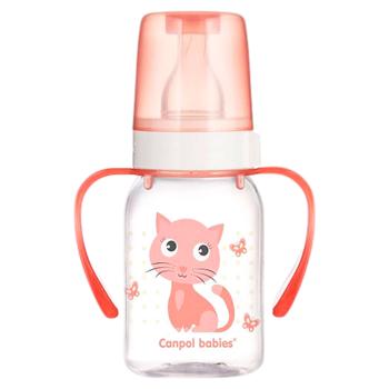 Biberon cu desen si maner Tritan 120ml 11/823 Canpol - купить, цены на BONUS - фото 1