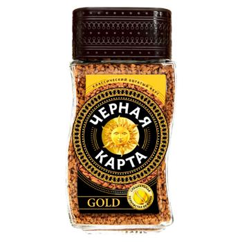 Кофе растворимый Черная Карта Gold 95г - купить, цены на BONUS - фото 1