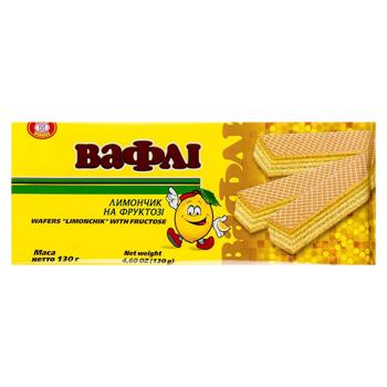 Вафли Бисквит-Шоколад Лимончик на фруктозе 130г - купить, цены на BONUS - фото 1