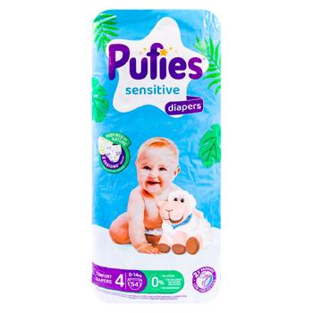 Scutece Pufies Sensitive nr.4 7-18kg 54buc - cumpărați, prețuri pentru BONUS - foto 1