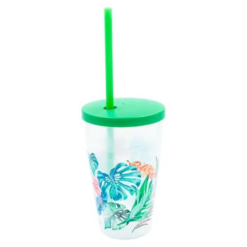 Pahar Snips Hawaii capac/pai 500ml - купить, цены на BONUS - фото 2