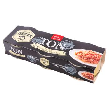 Тунец Natural Premium кусочки в растительном масле 80г*3шт - купить, цены на BONUS - фото 1