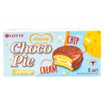 Biscuiti  Lotte Choco Pie Cremă de brânză 168g