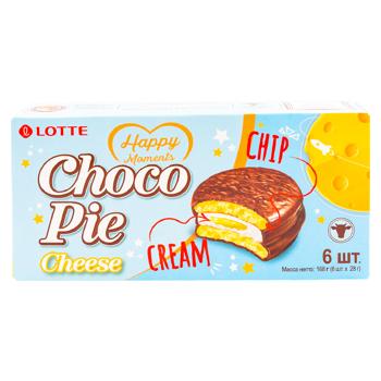 Biscuiti  Lotte Choco Pie Cremă de brânză 168g - cumpărați, prețuri pentru BONUS - foto 1