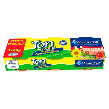 Ton Ocean Fish bucati in ulei 80g*3buc - cumpărați, prețuri pentru BONUS - foto 1
