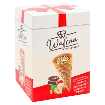 Рожок Wafino с белым шоколадом и и ореховый крем 180г - купить, цены на BONUS - фото 4