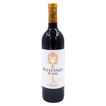 Вино Batonis Kindzmarauli Красное Полусладкое 11% 0.75л - купить, цены на BONUS - фото 1