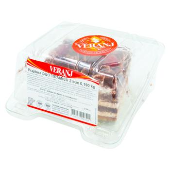 Prajitura Veranj Duo Tiramisu 2buc 190g - cumpărați, prețuri pentru BONUS - foto 1