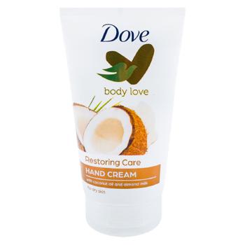 Crema pentru maini Dove Restoring Care Ulei de cocos și lapte de migdale 75ml - cumpărați, prețuri pentru BONUS - foto 1