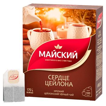 Ceai negru Maiskii Inima Ceylonului in plicuri 1.75g*100buc - cumpărați, prețuri pentru BONUS - foto 1