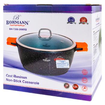 Кастрюля Bohmann мраморное покрытие 5л - купить, цены на BONUS - фото 1