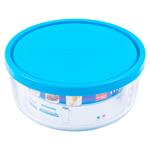 Caserola Bormioli Frigoverre din sticla cu capac rotunda 1,25l