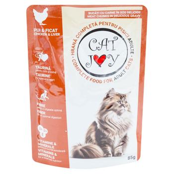 Корм влажный Cat Joy с курицей для кошек 85г - купить, цены на BONUS - фото 1