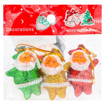 Jucarie de Anul Nou Mos Craciun 3buc - cumpărați, prețuri pentru BONUS - foto 1