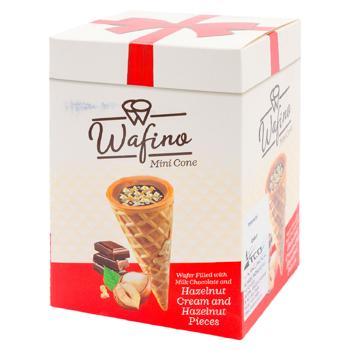 Рожок Wafino с белым шоколадом и и ореховый крем 180г - купить, цены на BONUS - фото 1
