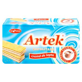 Napolitane Bucuria Artek cu crema de lapte 160g - cumpărați, prețuri pentru BONUS - foto 1