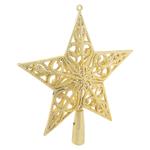 Верхушка для елки в форме звезды с узором 22см