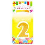 Luminare torta cifra 2 aur