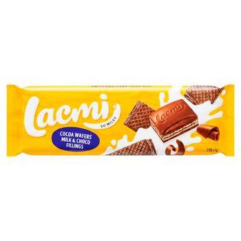 Шоколад молочный Roshen Lacmi с молочной начинкой, шоколадом и вафлями с какао 235г - купить, цены на BONUS - фото 1