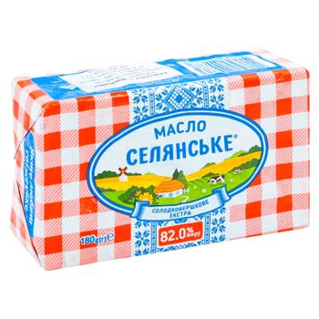 Масло сладкосливочное Селянське экстра 82% 180г - купить, цены на BONUS - фото 3