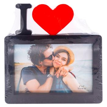 Rama foto I Love din plastic 17*18cm - cumpărați, prețuri pentru BONUS - foto 1