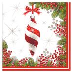 Servetele AN Silken 33*33 3str. 18buc Creng.brad cu jucarie