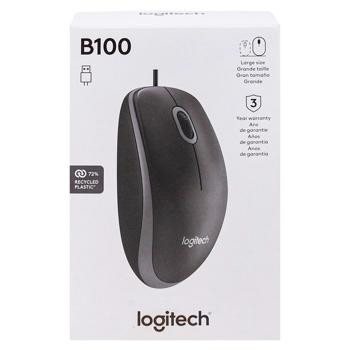Оптическая мышь Logitech B100 - купить, цены на METRO - фото 1