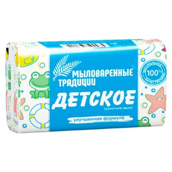 Мыло твердое Мыловаренные традиции Детское 180г - купить, цены на BONUS - фото 1