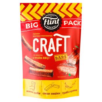 Гренки Flint Craft Стейк BBQ 130г - купить, цены на BONUS - фото 1