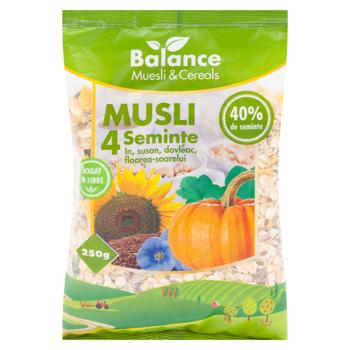 Musli Balance 4 seminte Omega-3 250g - cumpărați, prețuri pentru BONUS - foto 1