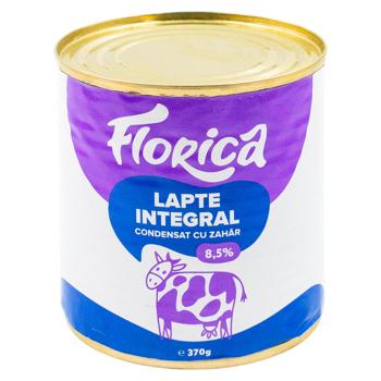 Lapte condensat Florica Premium cu zahăr 8,5% 370g - cumpărați, prețuri pentru BONUS - foto 1