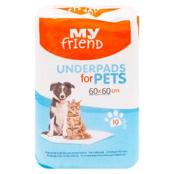 Scutece p/u animale My friend 60*60 10buc - cumpărați, prețuri pentru BONUS - foto 1